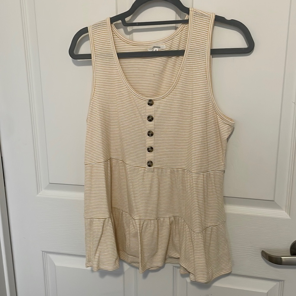 Maurices Yellow Striped Tank